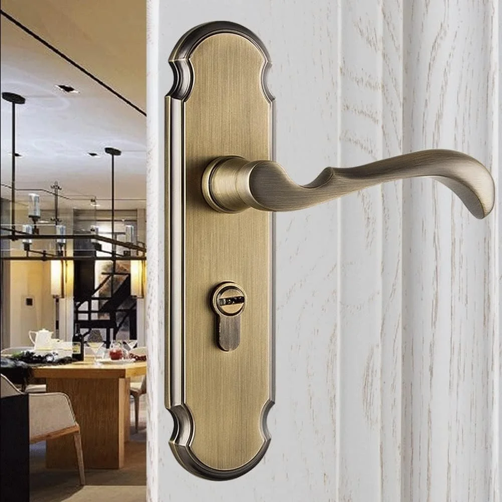 ست دستگیره و قفل درب، دستگیره اهرمی آلیاژ روی بادوام، قفل مکانیکی بی صدا برای قفل های درب امنیتی ست دستگیره و قفل درب، دستگیره اهرمی آلیاژ روی بادوام، قفل مکانیکی بی صدا برای قفل های درب امنیتی