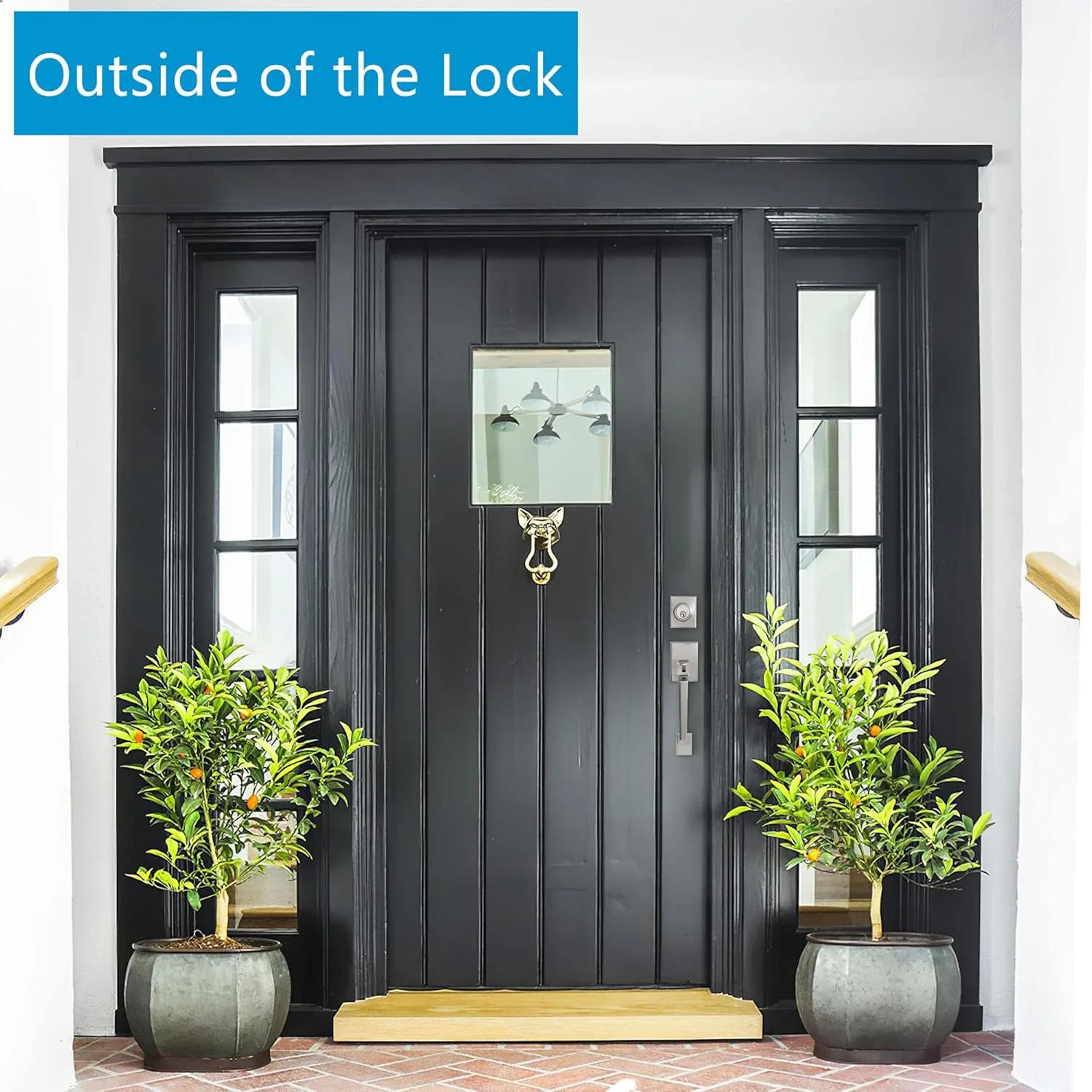 دستگیره درب ورودی NeuType به همراه قفل Deadbolt، دستگیره یک سیلندر با دستگیره صاف نیمه پایینی، نقره ای دستگیره درب ورودی NeuType به همراه قفل Deadbolt، دستگیره یک سیلندر با دستگیره صاف نیمه پایینی، نقره ای