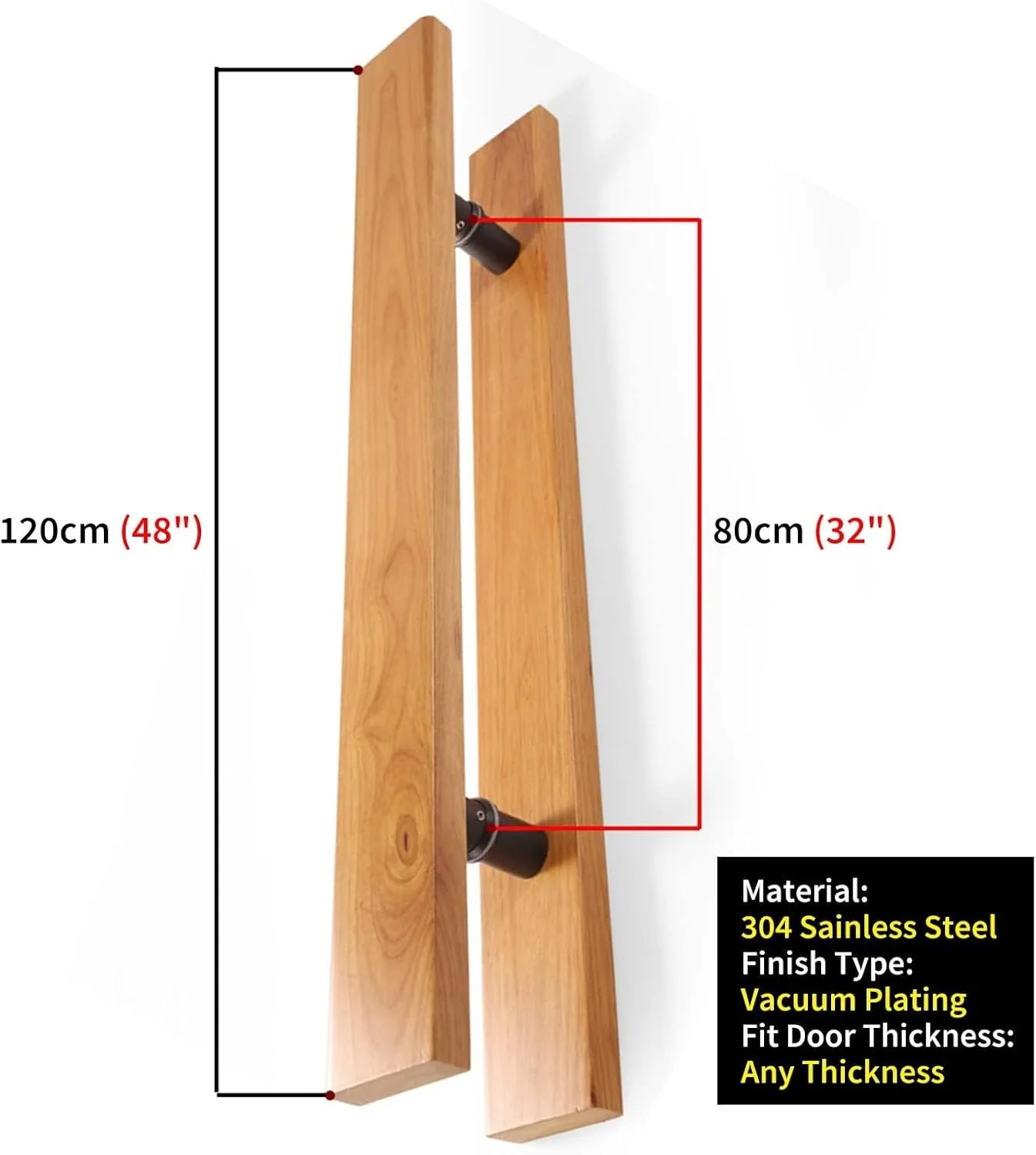 دستگیره درب بیرونی برای درب های چوبی/شیشه ای/فلزی، دستگیره درب، نصب پشت به پشت برای درب های سوله، گاراژ، ورودی، دستگیره بادوام، A، 120 سانتی متر دستگیره درب بیرونی برای درب های چوبی/شیشه ای/فلزی، دستگیره درب، نصب پشت به پشت برای درب های سوله، گاراژ، ورودی، دستگیره بادوام، A، 120 سانتی متر