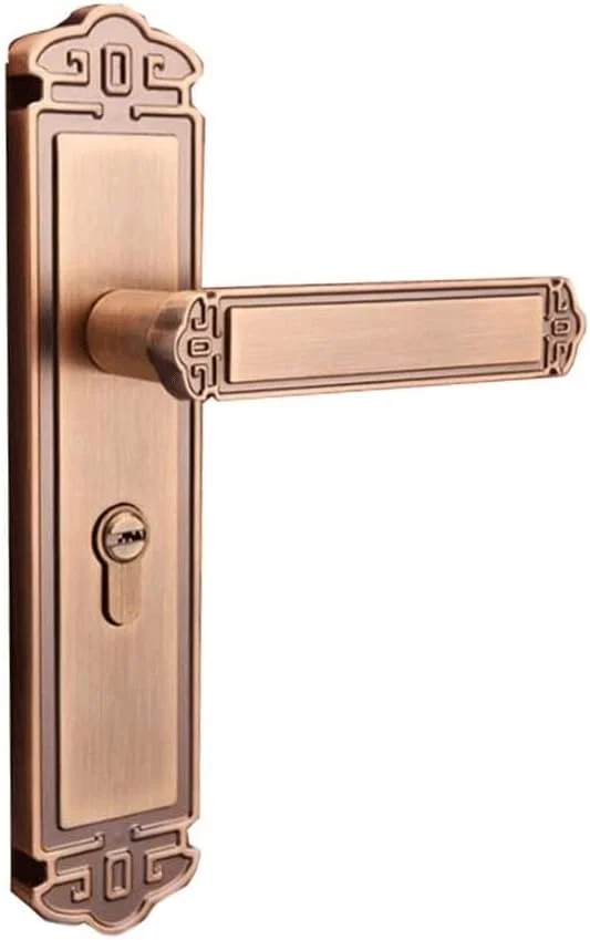 دستگیره قفل درب امنیتی Beyori به همراه قفل و کلید، دستگیره سخت افزاری درب از جنس آلیاژ روی، دستگیره اهرمی قفل درب برای اتاق خواب و آشپزخانه (رنگ: B)