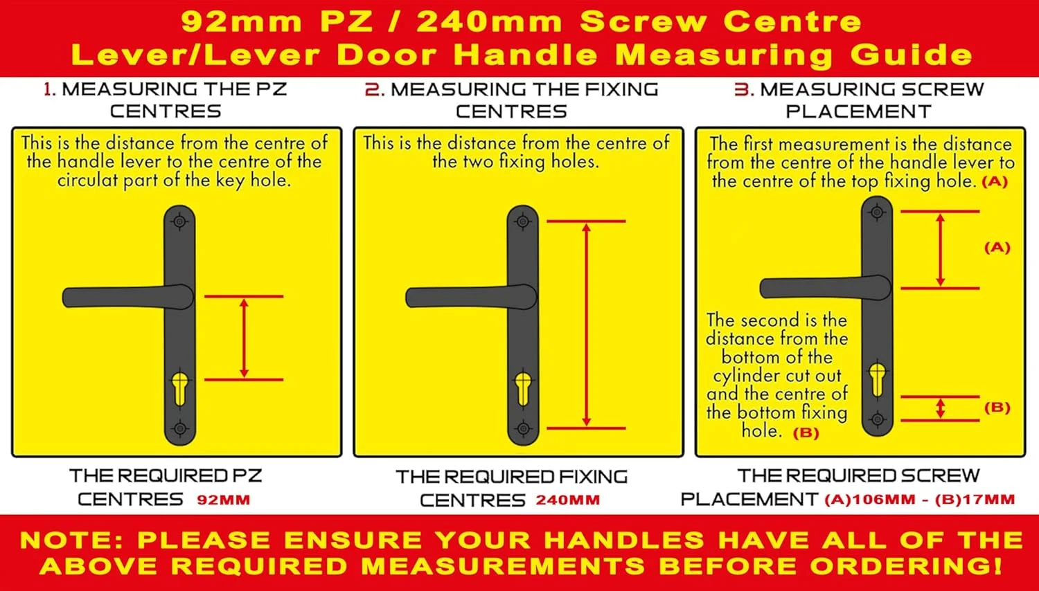 ست دستگیره درب دوجداره مشکی، 92 میلی متر PZ (مرکز)، فنردار، اهرمی، 240 میلی متر پیچ به پیچ (مرکز پیچ)، صفحه پشتی 270 میلی متر در 32 میلی متر - دستگیره درب PVC جایگزین مشکی ست دستگیره درب دوجداره مشکی، 92 میلی متر PZ (مرکز)، فنردار، اهرمی، 240 میلی متر پیچ به پیچ (مرکز پیچ)، صفحه پشتی 270 میلی متر در 32 میلی متر - دستگیره درب PVC جایگزین مشکی