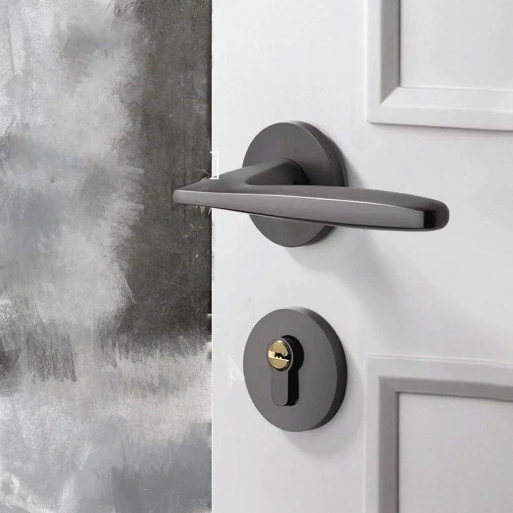 ست قفل درب Beyori با قفل و کلید، دستگیره قفل درب آلیاژ روی، قفل درب امنیتی خصوصی برای اتاق خواب آشپزخانه (رنگ: A) ست قفل درب Beyori با قفل و کلید، دستگیره قفل درب آلیاژ روی، قفل درب امنیتی خصوصی برای اتاق خواب آشپزخانه (رنگ: A)