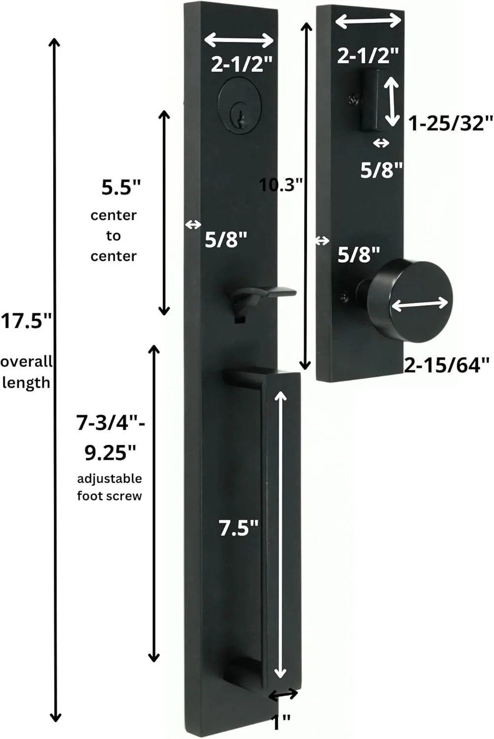 دستگیره درب تک سیلندر وسلاک زانتیس با دستگیره مدل Mesa (مشکی مات، ست دستگیره کلیددار) دستگیره درب تک سیلندر وسلاک زانتیس با دستگیره مدل Mesa (مشکی مات، ست دستگیره کلیددار)