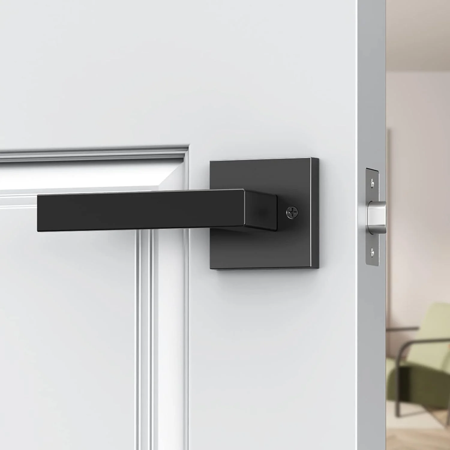 دستگیره درب ورودی هورنبیل به همراه اهرم درب برای درب های راست و چپ، دستگیره درب تک سیلندر به همراه اهرم (مشکی مات) دستگیره درب ورودی هورنبیل به همراه اهرم درب برای درب های راست و چپ، دستگیره درب تک سیلندر به همراه اهرم (مشکی مات)