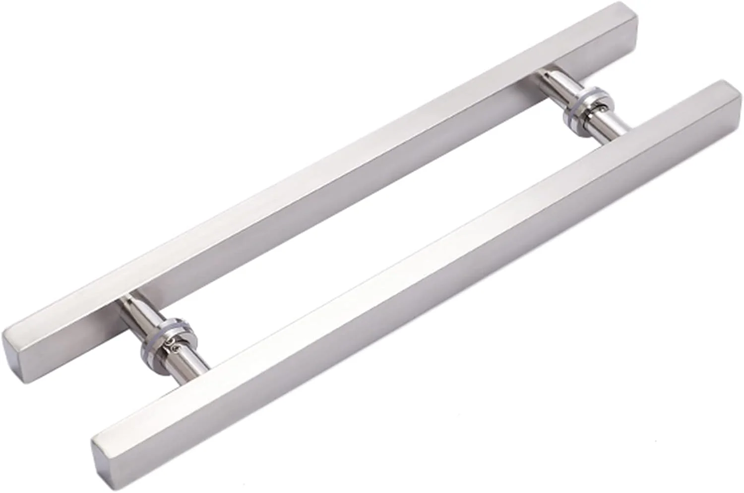 دستگیره درب ورودی مدرن، مستطیلی شکل، مناسب درب انبار، دستگیره میله ای درب کشویی استیل ضد زنگ برای درب شیشه ای، سخت افزار مدرن درب، سفید - طول 60 سانتی متر | فاصله مرکز تا مرکز 40 سانتی متر