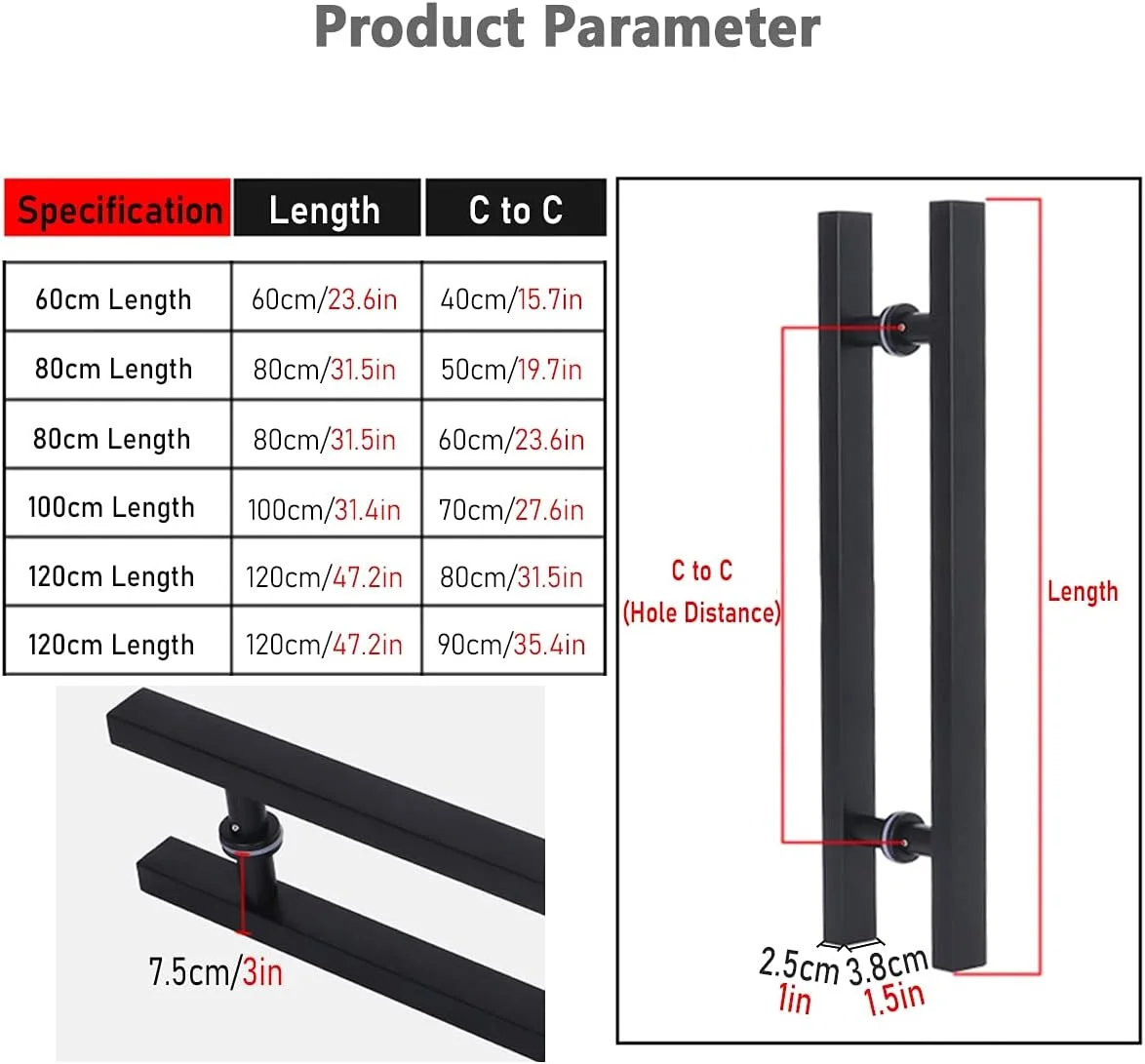 دستگیره درب ورودی مدرن، مستطیلی شکل، مناسب درب انبار، دستگیره میله ای درب کشویی استیل ضد زنگ برای درب شیشه ای، سخت افزار مدرن درب، سفید - طول 60 سانتی متر | فاصله مرکز تا مرکز 40 سانتی متر دستگیره درب ورودی مدرن، مستطیلی شکل، مناسب درب انبار، دستگیره میله ای درب کشویی استیل ضد زنگ برای درب شیشه ای، سخت افزار مدرن درب، سفید - طول 60 سانتی متر | فاصله مرکز تا مرکز 40 سانتی متر
