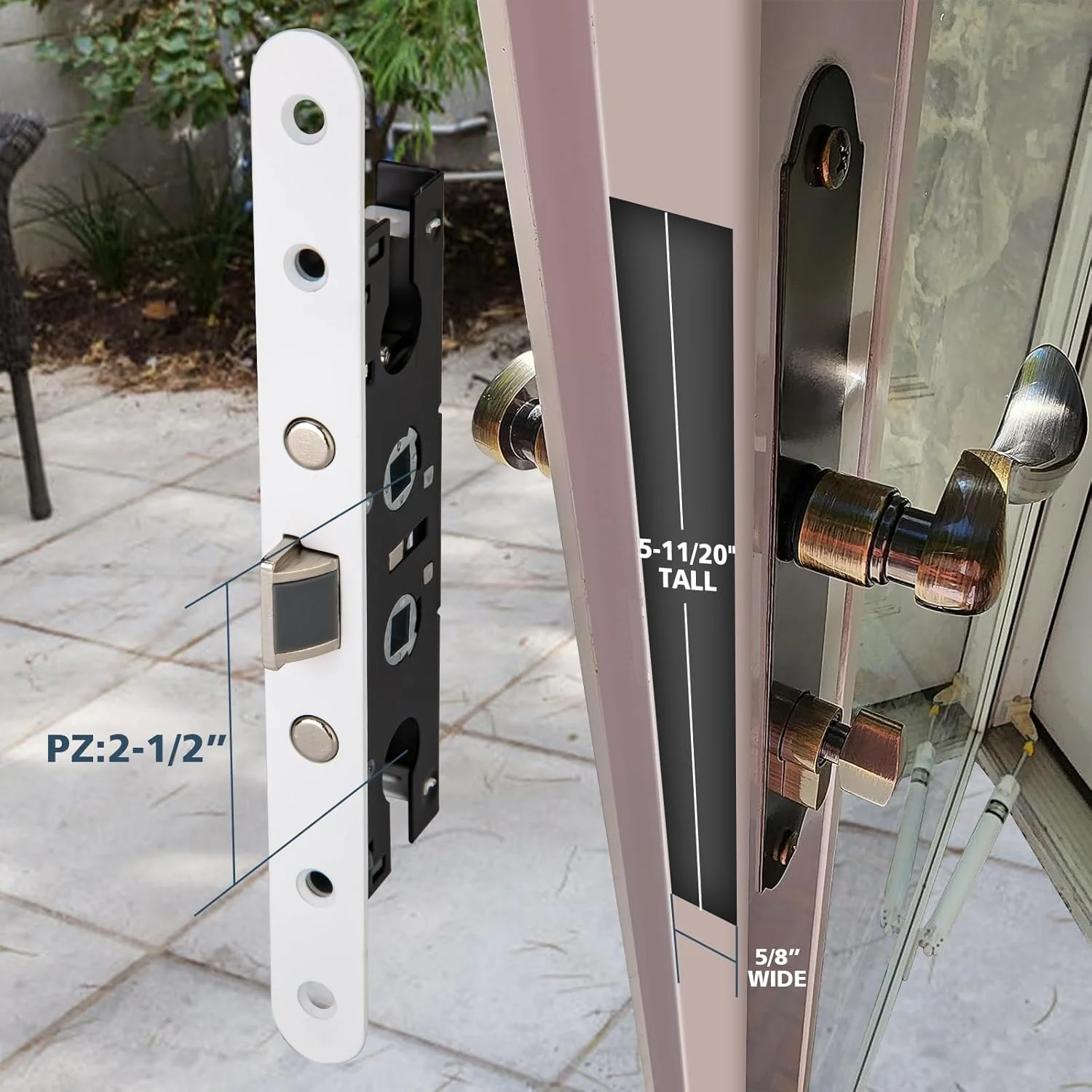 بدنه قفل زبانه دار دو نقطه ای درب طوفان گیر هاتفای تولز، مناسب برای دستگیره درب طوفان گیر پلا، صفحه رو سفید بدنه قفل زبانه دار دو نقطه ای درب طوفان گیر هاتفای تولز، مناسب برای دستگیره درب طوفان گیر پلا، صفحه رو سفید