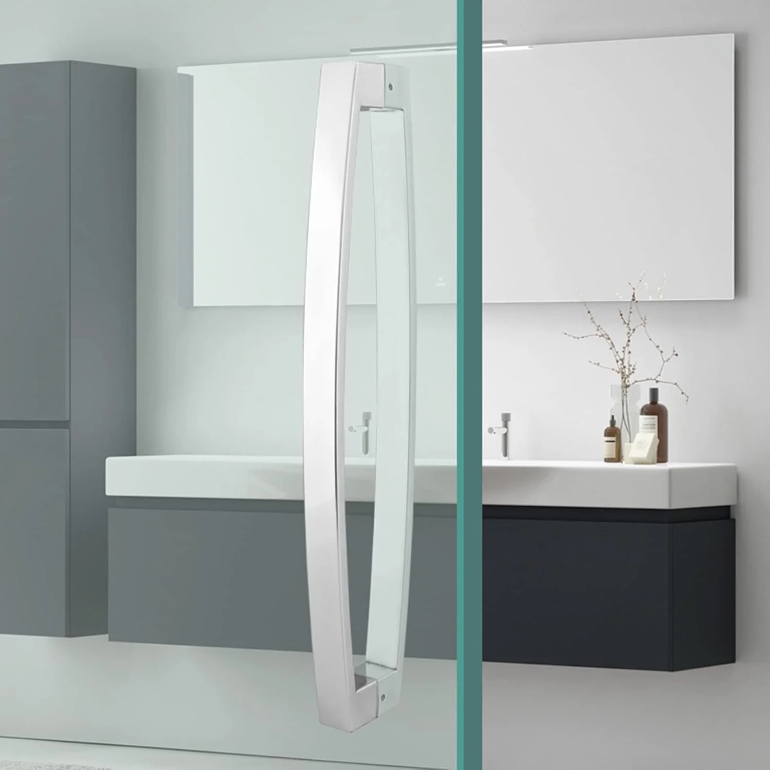 دستگیره های شیشه ای دو طرفه، دستگیره درب کمانی استیل ضد زنگ، دستگیره کشویی کابینت آشپزخانه و حمام و دفتر کار مقاوم در برابر زنگ زدگی دستگیره های شیشه ای دو طرفه، دستگیره درب کمانی استیل ضد زنگ، دستگیره کشویی کابینت آشپزخانه و حمام و دفتر کار مقاوم در برابر زنگ زدگی