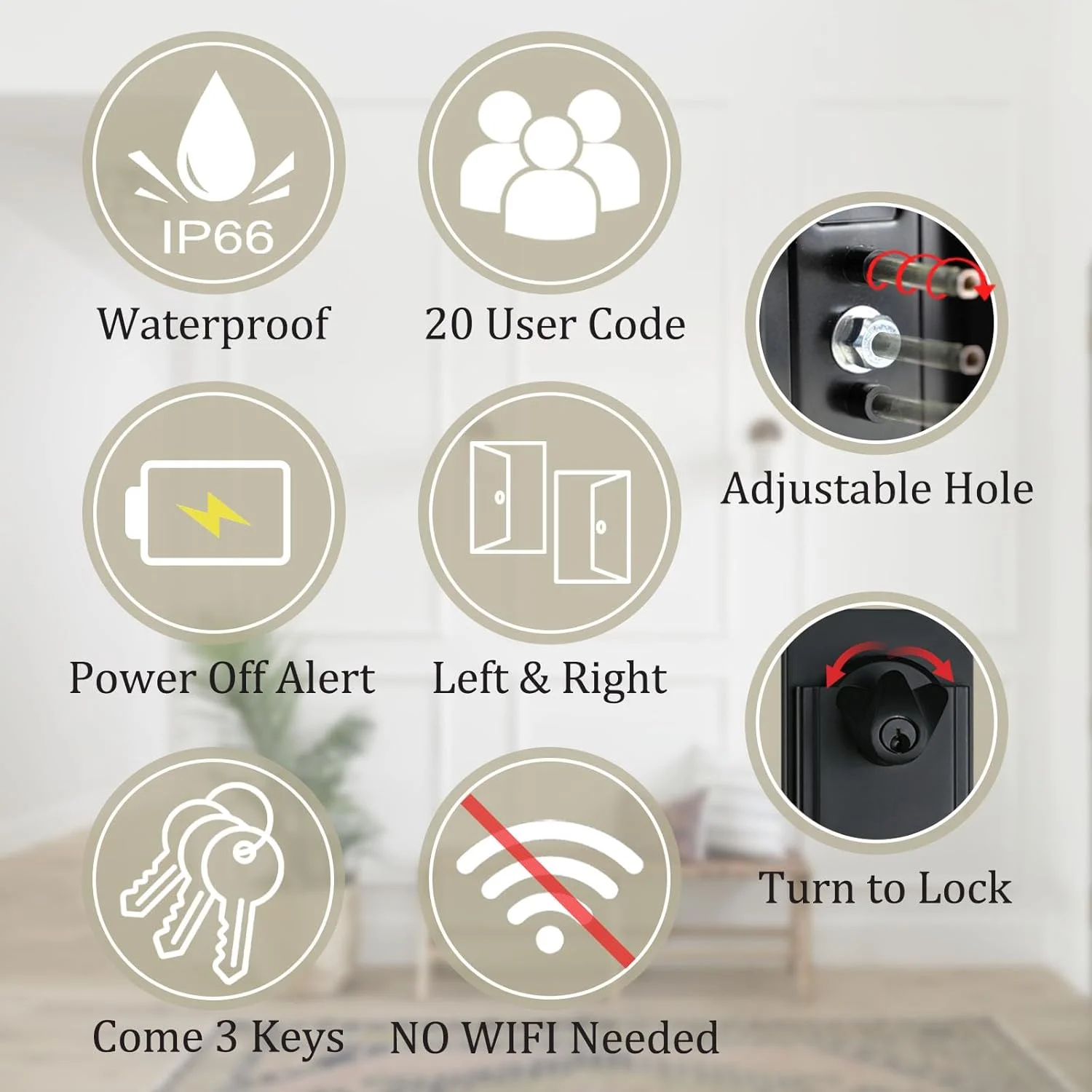 دستگیره درب هوشمند الکترونیکی با صفحه کلید برای درب دولنگه، دستگیره جلوی درب الکترونیکی بدون کلید (ست کلیدخور و دکوری)، MMDHST2016DB-E-SET-1 دستگیره درب هوشمند الکترونیکی با صفحه کلید برای درب دولنگه، دستگیره جلوی درب الکترونیکی بدون کلید (ست کلیدخور و دکوری)، MMDHST2016DB-E-SET-1