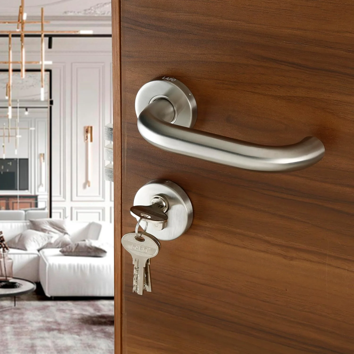 قفل های درب سنگین LAPO برای درب اصلی، قفل زبانه دار برای درب، دستگیره قفل درب استوانه ای، قفل درب برای اتاق خواب، قفل درب با کلید برای خانه | روکش مات | CMH-6T قفل های درب سنگین LAPO برای درب اصلی، قفل زبانه دار برای درب، دستگیره قفل درب استوانه ای، قفل درب برای اتاق خواب، قفل درب با کلید برای خانه | روکش مات | CMH-6T