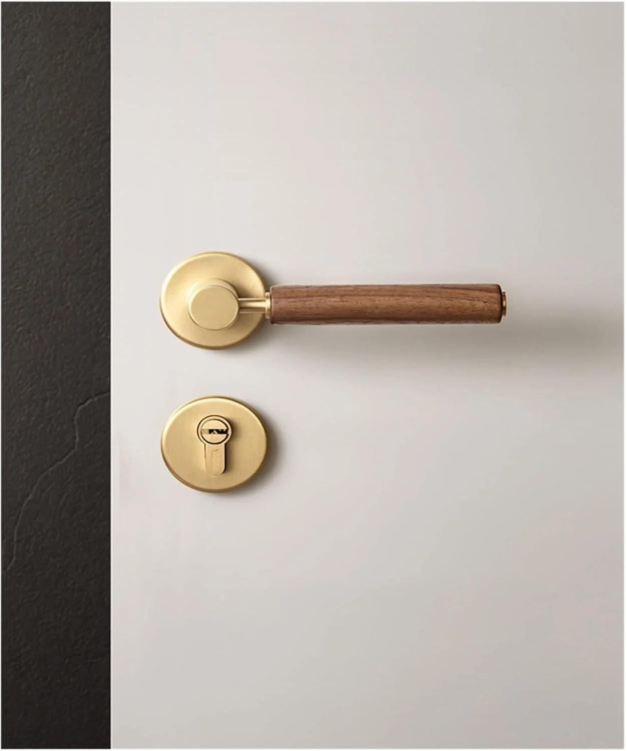 ست دستگیره درب انبار برنجی جامد با قفل بی صدا، دستگیره قفل درب چوب گردوی مشکی داخلی، سخت افزار قفل ضد سرقت برای اتاق خواب، نصب آسان و روان (سایز : 5) ست دستگیره درب انبار برنجی جامد با قفل بی صدا، دستگیره قفل درب چوب گردوی مشکی داخلی، سخت افزار قفل ضد سرقت برای اتاق خواب، نصب آسان و روان (سایز : 5)