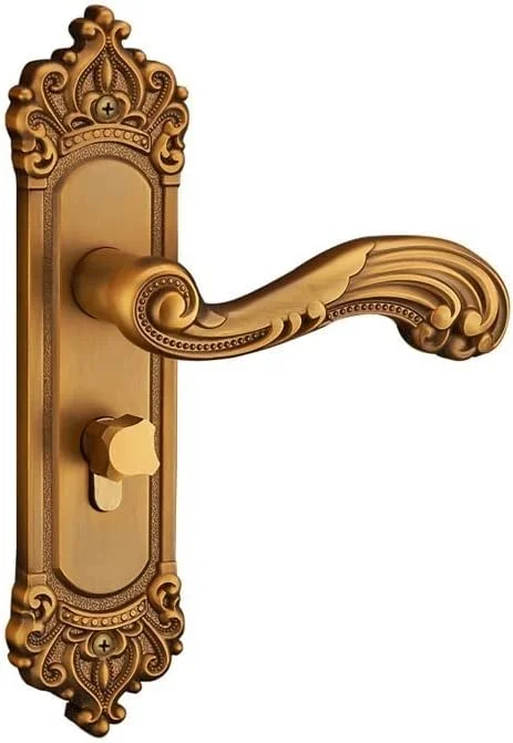 دستگیره قفل درب امنیتی، ست دستگیره درب قفل مکانیکی آلیاژ روی، قفل اهرمی دستگیره درب برای بازسازی خانه