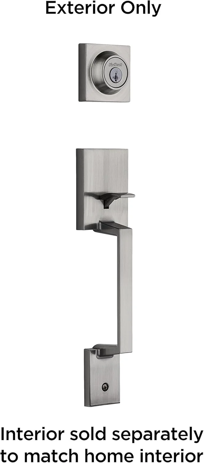 دستگیره ورودی تک سیلندر Kwikset 96870-145 Amador 687Amd (فقط قسمت بیرونی)، نیکل ساتن دستگیره ورودی تک سیلندر Kwikset 96870-145 Amador 687Amd (فقط قسمت بیرونی)، نیکل ساتن