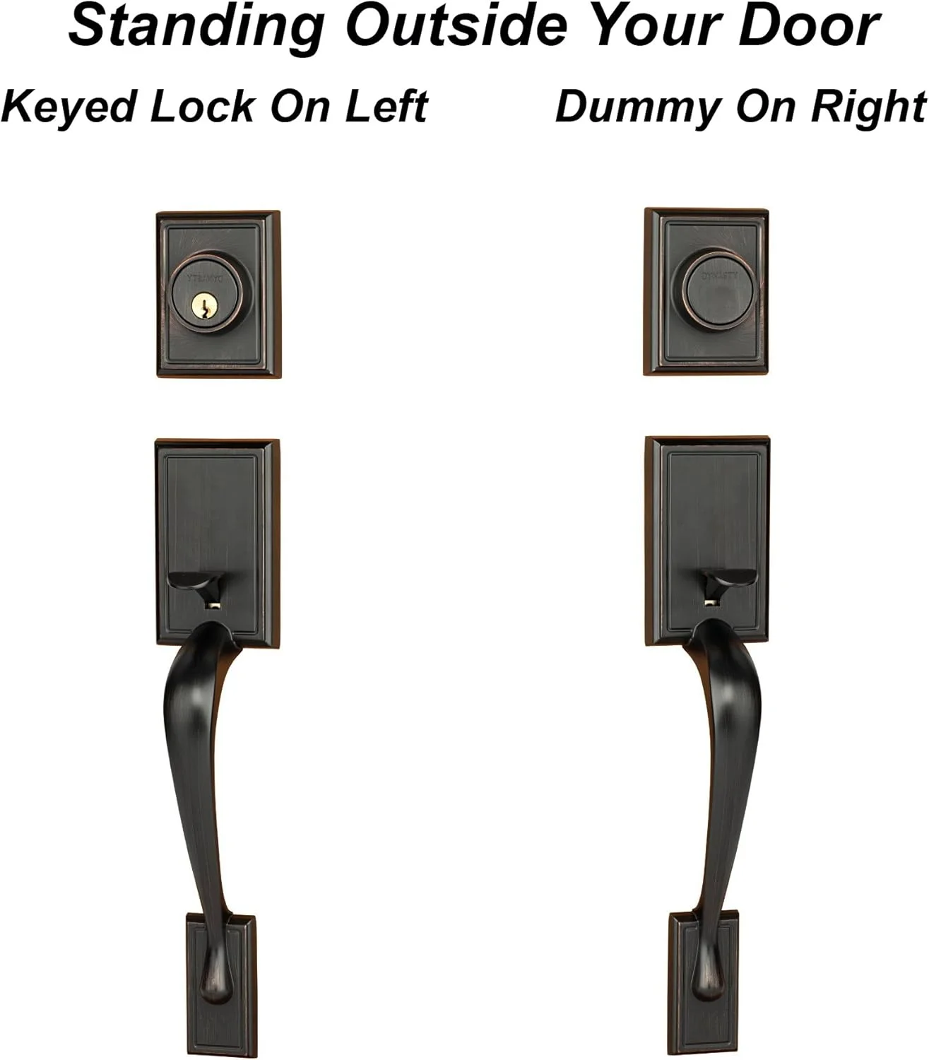 دستگیره اهرمی غیرفعال درب ورودی Dynasty Hardware RID-HER-405-12PR مدل Ridgecrest، رنگ برنز روغنی ساییده شده، اهرم Heritage، دست راست دستگیره اهرمی غیرفعال درب ورودی Dynasty Hardware RID-HER-405-12PR مدل Ridgecrest، رنگ برنز روغنی ساییده شده، اهرم Heritage، دست راست