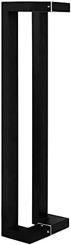 دستگیره درب تجاری سنگین، لوله مربعی استیل ضد زنگ، دستگیره کشویی شیشه ای / دستگیره درب انبار، پرداخت مشکی مات - 5 سایز ست دستگیره درب سخت افزار (سایز: طول 600 میلی متر)