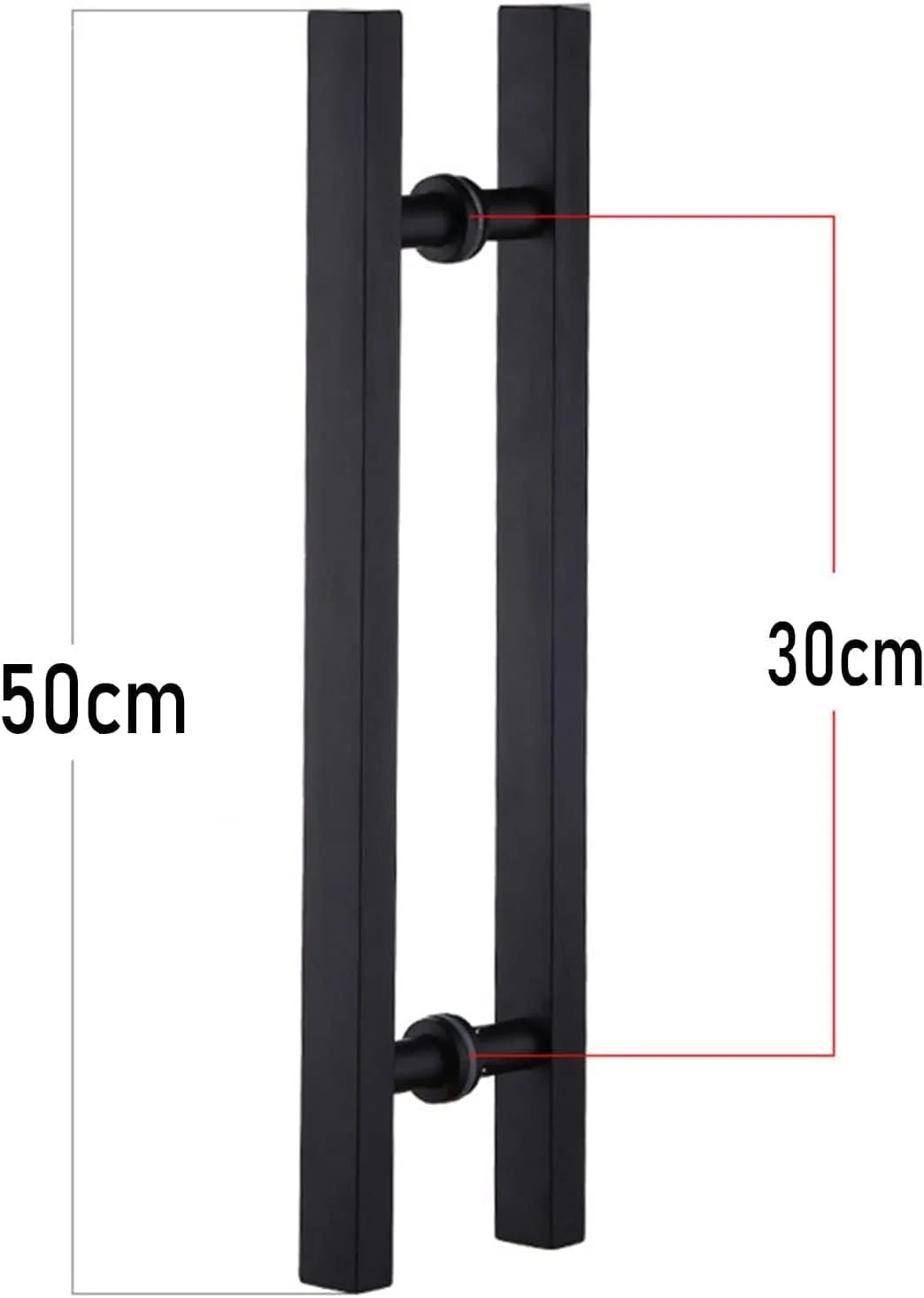 دستگیره درب کشویی فشاری مربعی مشکی، دستگیره های درب شیشه ای استیل دو طرفه، به همراه کیت سخت افزاری نصب، مشکی - 50x30 سانتی متر دستگیره درب کشویی فشاری مربعی مشکی، دستگیره های درب شیشه ای استیل دو طرفه، به همراه کیت سخت افزاری نصب، مشکی - 50x30 سانتی متر