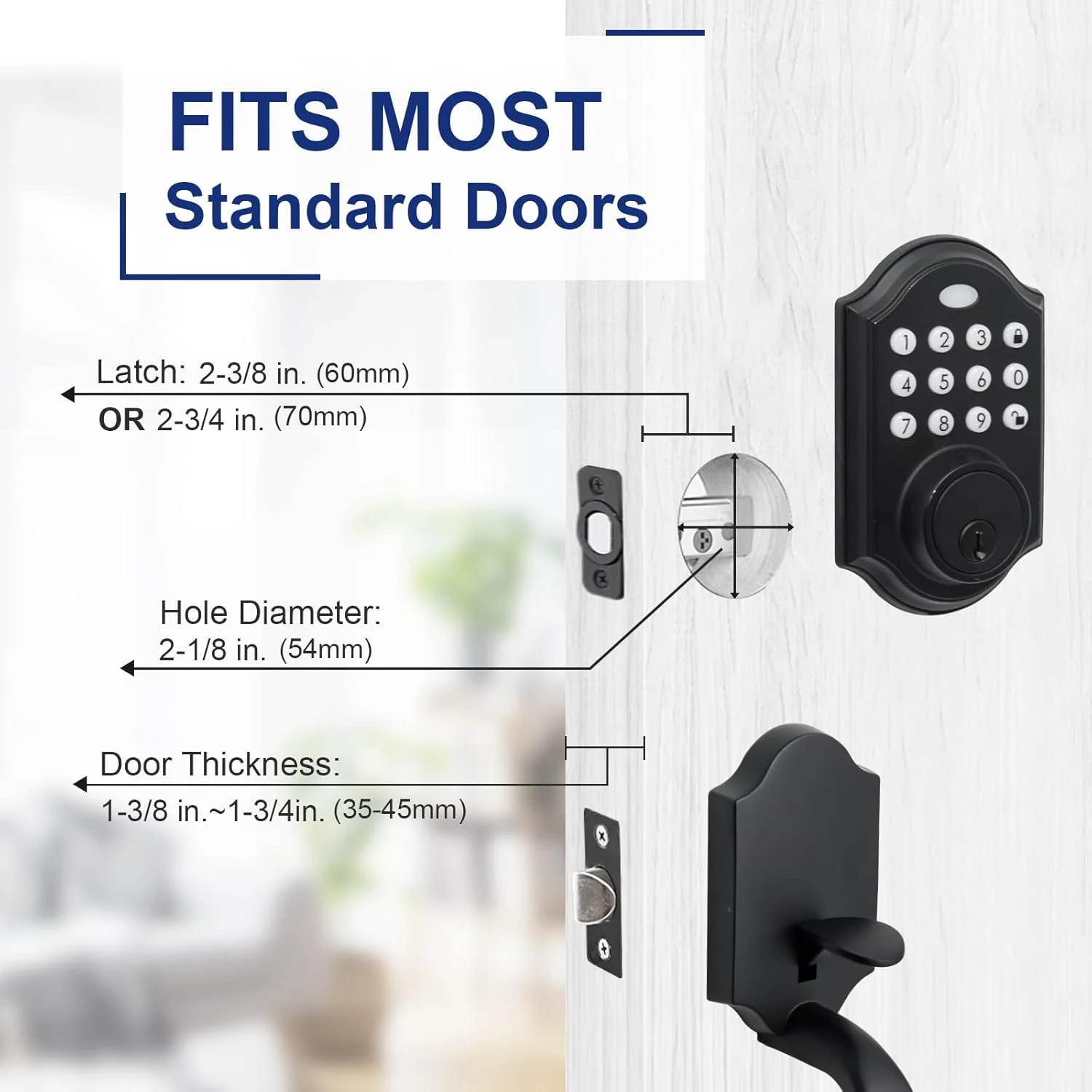ست قفل درب ورودی کیایاجی، دستگیره درب، قفل درب ورودی با صفحه کلید، دستگیره تک سیلندر با دستگیره منحنی نیمه پایینی، مشکی ست قفل درب ورودی کیایاجی، دستگیره درب، قفل درب ورودی با صفحه کلید، دستگیره تک سیلندر با دستگیره منحنی نیمه پایینی، مشکی