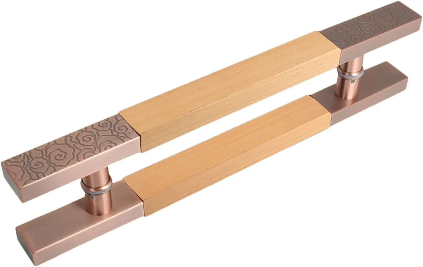 دستگیره درب کشویی انبار، مناسب برای درب شیشه ای با طول های 40، 80، 100، 120 و 150 سانتی متر به همراه اتصالات، دستگیره دو طرفه برای درب ورودی/حمام/چوبی، مدل B-40cm/15.7in