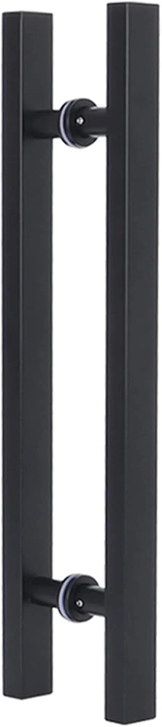 دستگیره کشویی درب انبار، دستگیره های درب مشکی، دستگیره های فشاری برای درب شیشه ای، درب کشویی، درب چوبی، نصب آسان، طول 120 سانتی متر | فاصله مرکز تا مرکز 80 سانتی متر