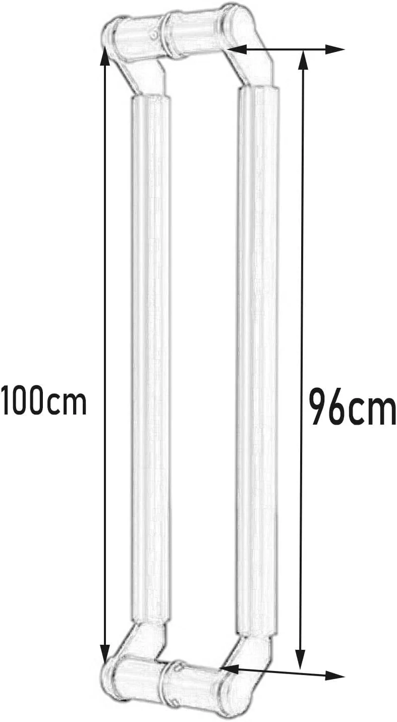 دستگیره درب کشویی انبار مدرن دو طرفه استیل ضد زنگ مناسب برای درهای فولادی، آلومینیومی و شیشه ای، طول: 100 سانتی متر دستگیره درب کشویی انبار مدرن دو طرفه استیل ضد زنگ مناسب برای درهای فولادی، آلومینیومی و شیشه ای، طول: 100 سانتی متر