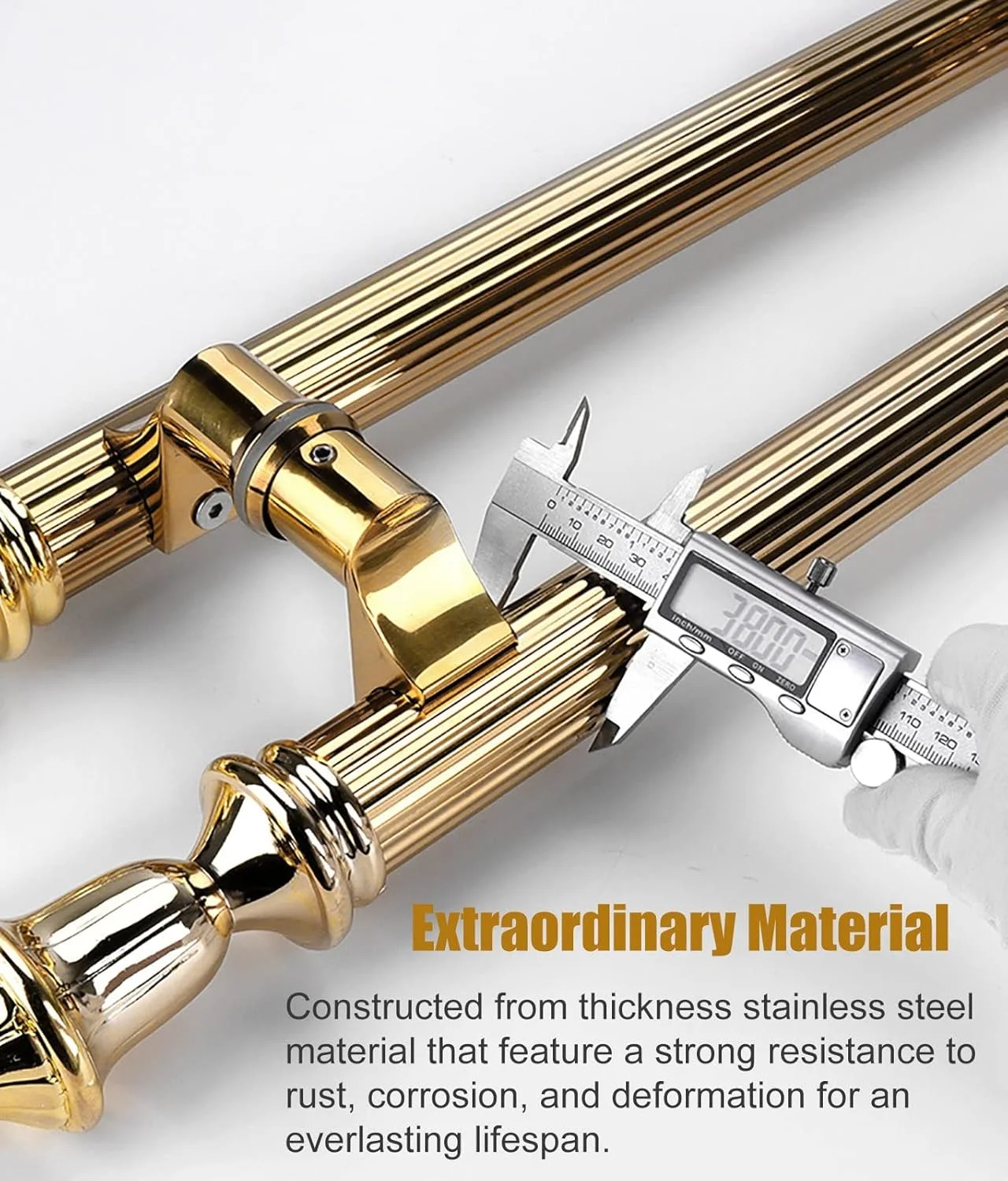 دستگیره درب کشویی مدرن برای درب ورودی/درب شیشه ای حمام، دستگیره درب انبار کشویی استیل ضد زنگ، دستگیره درب ورودی تجاری سنگین، مدل، طلایی-120 سانتی متر (47.2 اینچ) دستگیره درب کشویی مدرن برای درب ورودی/درب شیشه ای حمام، دستگیره درب انبار کشویی استیل ضد زنگ، دستگیره درب ورودی تجاری سنگین، مدل، طلایی-120 سانتی متر (47.2 اینچ)