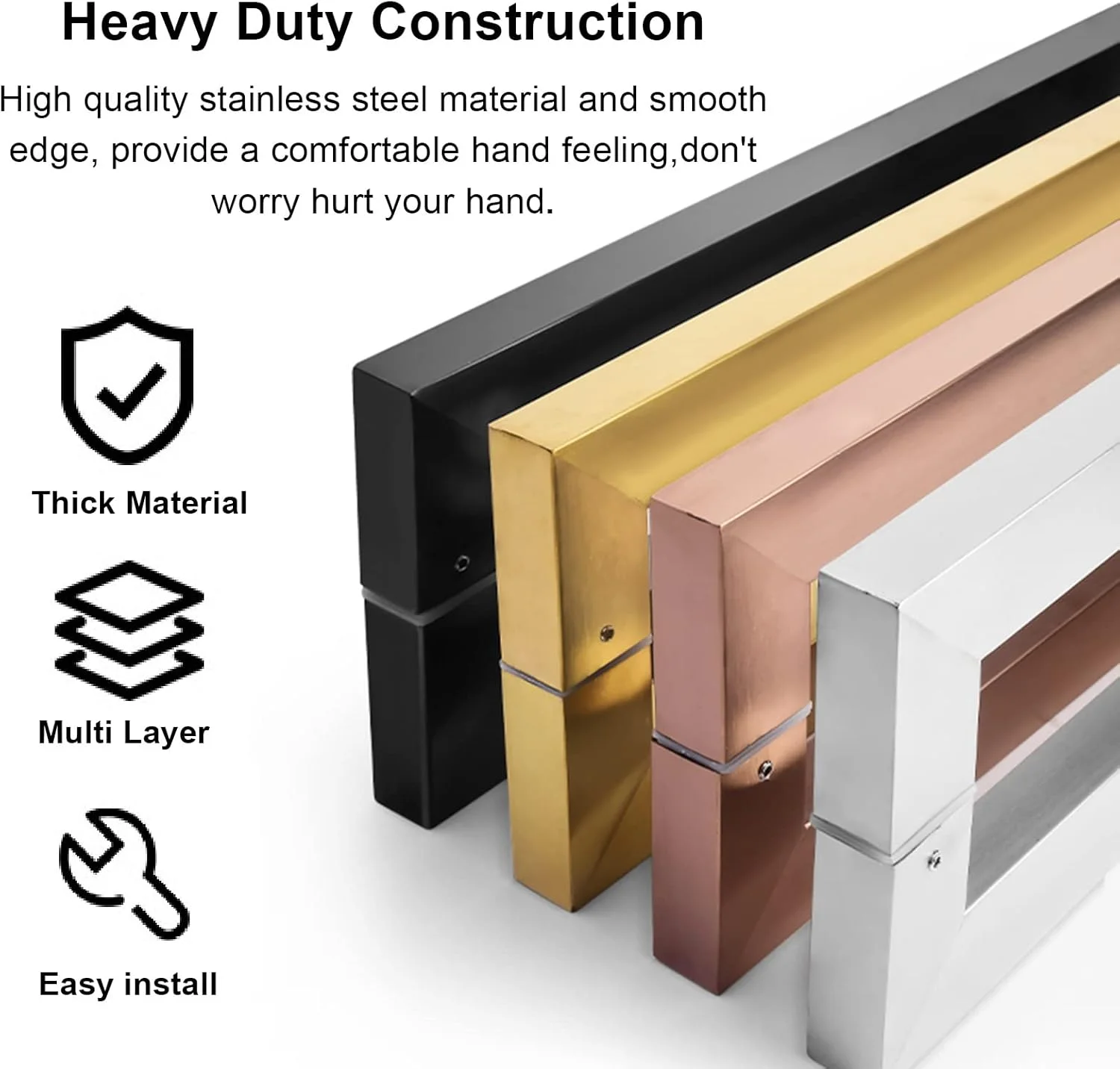 دستگیره درب کشویی انبار، دستگیره مربعی برای هل دادن و کشیدن درب ورودی، دستگیره های تخت استیل ضد زنگ برای درب های شیشه ای داخلی و خارجی، 60/80/100/120/150 سانتی متر، طلایی - طول 80 سانتی متر دستگیره درب کشویی انبار، دستگیره مربعی برای هل دادن و کشیدن درب ورودی، دستگیره های تخت استیل ضد زنگ برای درب های شیشه ای داخلی و خارجی، 60/80/100/120/150 سانتی متر، طلایی - طول 80 سانتی متر