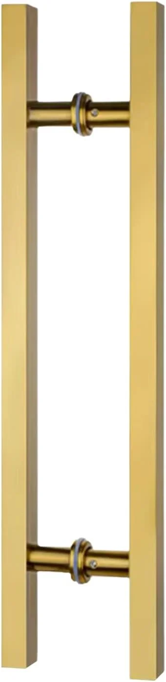دستگیره های کششی درب اداری تجاری، دستگیره کششی/فشاری درب انبار/دستگیره های شیشه ای، دستگیره درب شیشه ای مستطیلی برای درب ورودی، طلایی-150 سانتی متر (59 اینچ) 110 سانتی متر