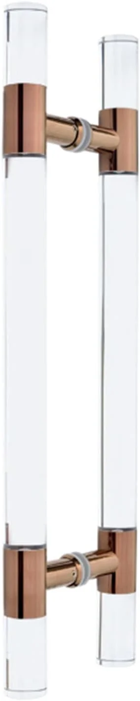 دستگیره درب کشویی انبار، دستگیره دو طرفه درب شیشه ای با اتصالات، دستگیره های درب کشویی انبار کریستالی شفاف اکریلیک، طول 60/80/100/120/150 سانتی متر، 100 سانتی متر / 39.3 اینچ