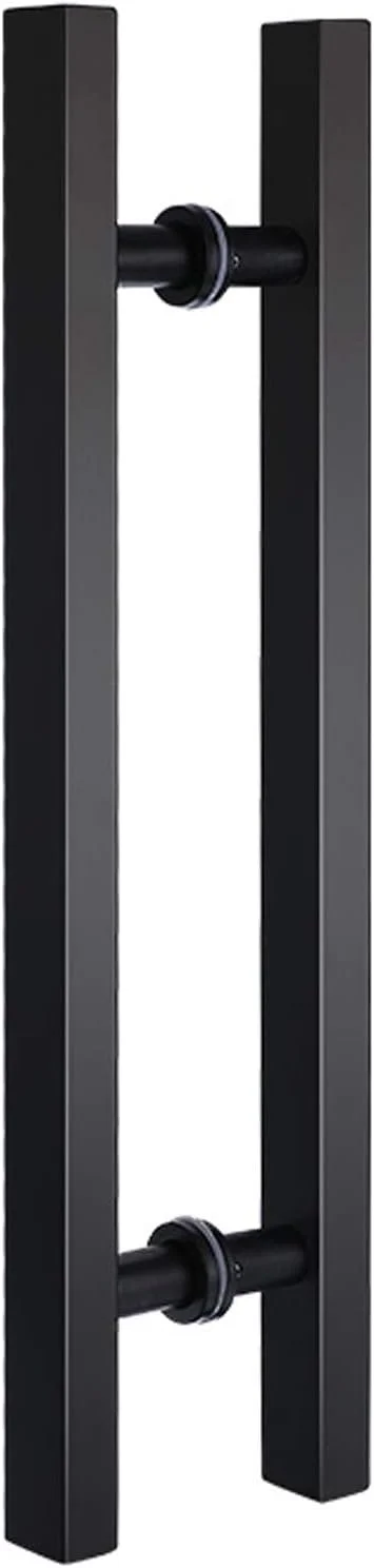 دستگیره درب کشویی انبار، دستگیره درب شیشه ای ضخیم شده، دستگیره لوله مربعی فولاد ضد زنگ، برای دستگیره درب فروشگاه/دفتر/گاراژ، 5 سایز، 100 * 70 سانتی متر