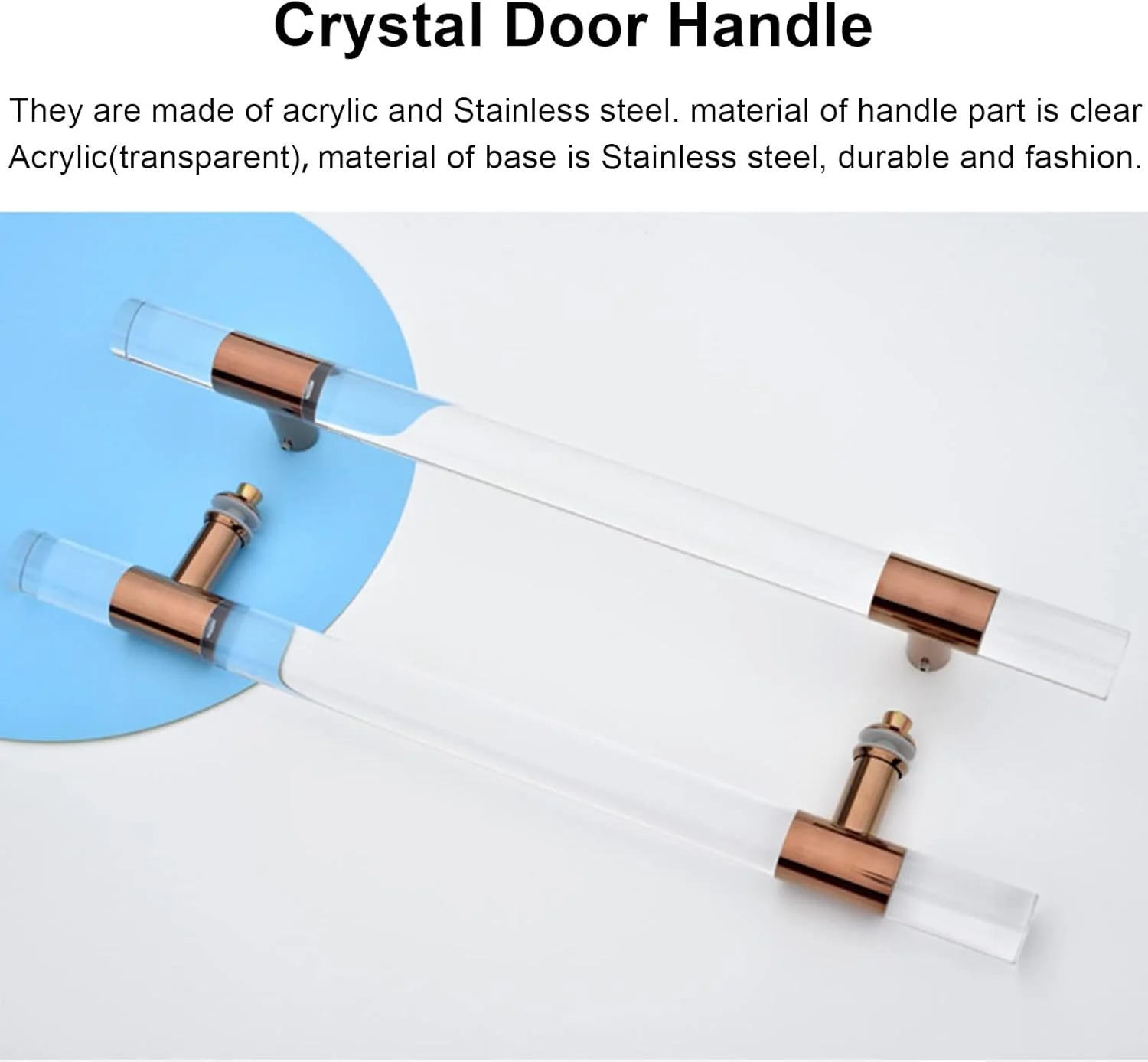 دستگیره درب کشویی انبار، دستگیره دو طرفه درب شیشه ای با اتصالات، دستگیره های درب کشویی انبار کریستالی شفاف اکریلیک، طول 60/80/100/120/150 سانتی متر، 100 سانتی متر / 39.3 اینچ دستگیره درب کشویی انبار، دستگیره دو طرفه درب شیشه ای با اتصالات، دستگیره های درب کشویی انبار کریستالی شفاف اکریلیک، طول 60/80/100/120/150 سانتی متر، 100 سانتی متر / 39.3 اینچ