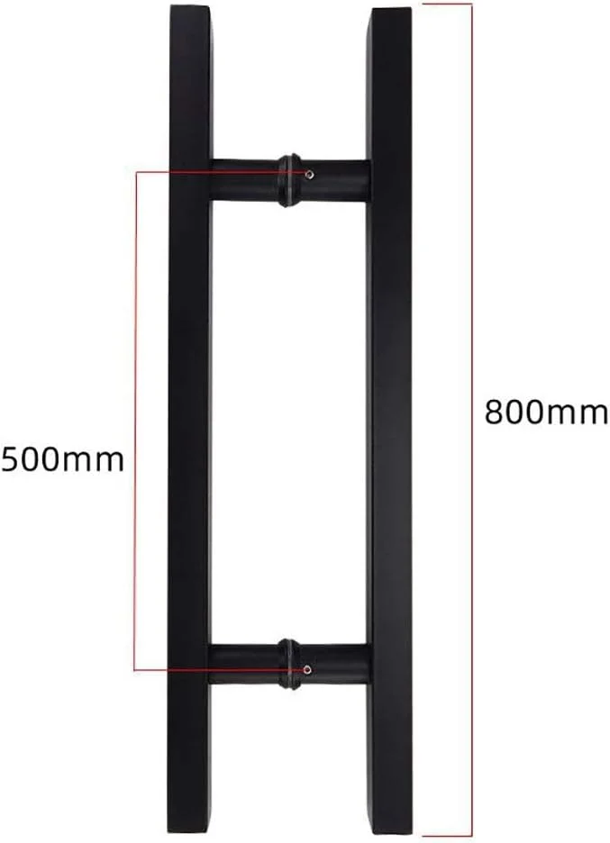 دستگیره درب شیشه ای لوله مربعی استیل فشاری-کششی / دستگیره درب چوبی کشویی انبار - مشکی/نقره ای، 7 سایز، مشکی-800×500 میلی متر دستگیره درب شیشه ای لوله مربعی استیل فشاری-کششی / دستگیره درب چوبی کشویی انبار - مشکی/نقره ای، 7 سایز، مشکی-800×500 میلی متر