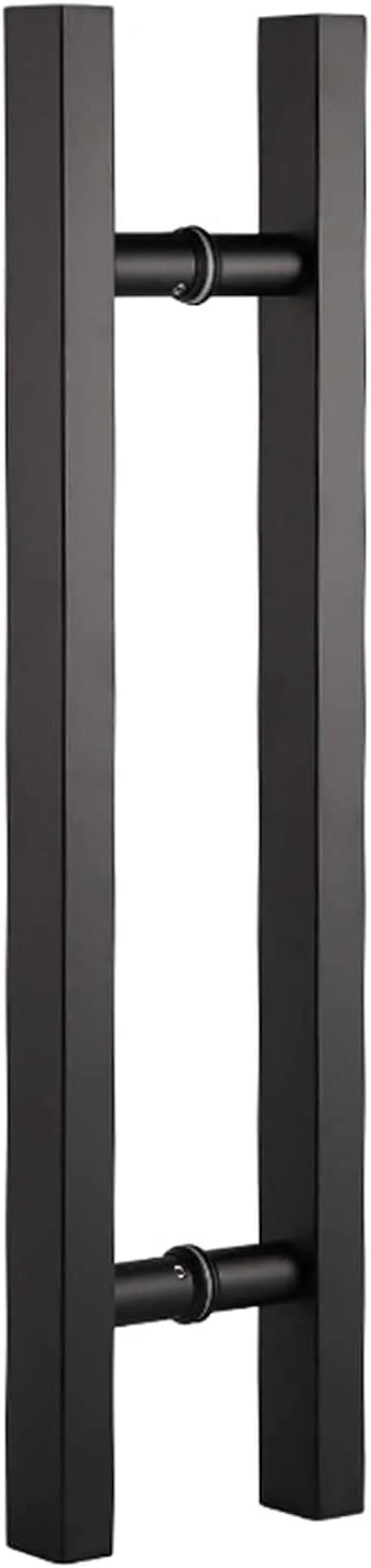 دستگیره درب کشویی، دستگیره نردبانی مربعی شکل / دستگیره های استیل ضد زنگ فشاری-کششی برای ورودی/حمام/چوب/شیشه/دفتر/فروشگاه، دستگیره های داخلی/خارجی درب، مشکی مات - 60 * 40 سانتی متر دستگیره درب کشویی، دستگیره نردبانی مربعی شکل / دستگیره های استیل ضد زنگ فشاری-کششی برای ورودی/حمام/چوب/شیشه/دفتر/فروشگاه، دستگیره های داخلی/خارجی درب، مشکی مات - 60 * 40 سانتی متر