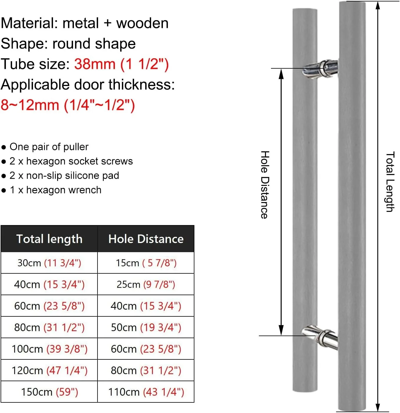 دستگیره درب شیشه ای ورودی فروشگاه، دستگیره کشویی مدرن درب چوبی انبار، دستگیره فشاری درب میله ای گرد دو طرفه، 30/40/60/80/100/120/150 سانتی متر، خاکستری روشن-40 سانتی متر دستگیره درب شیشه ای ورودی فروشگاه، دستگیره کشویی مدرن درب چوبی انبار، دستگیره فشاری درب میله ای گرد دو طرفه، 30/40/60/80/100/120/150 سانتی متر، خاکستری روشن-40 سانتی متر
