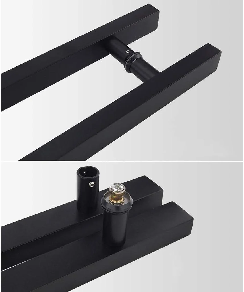 دستگیره درب شیشه ای لوله مربعی استیل فشاری-کششی / دستگیره درب چوبی کشویی انبار - مشکی/نقره ای، 7 سایز، مشکی-800×500 میلی متر دستگیره درب شیشه ای لوله مربعی استیل فشاری-کششی / دستگیره درب چوبی کشویی انبار - مشکی/نقره ای، 7 سایز، مشکی-800×500 میلی متر