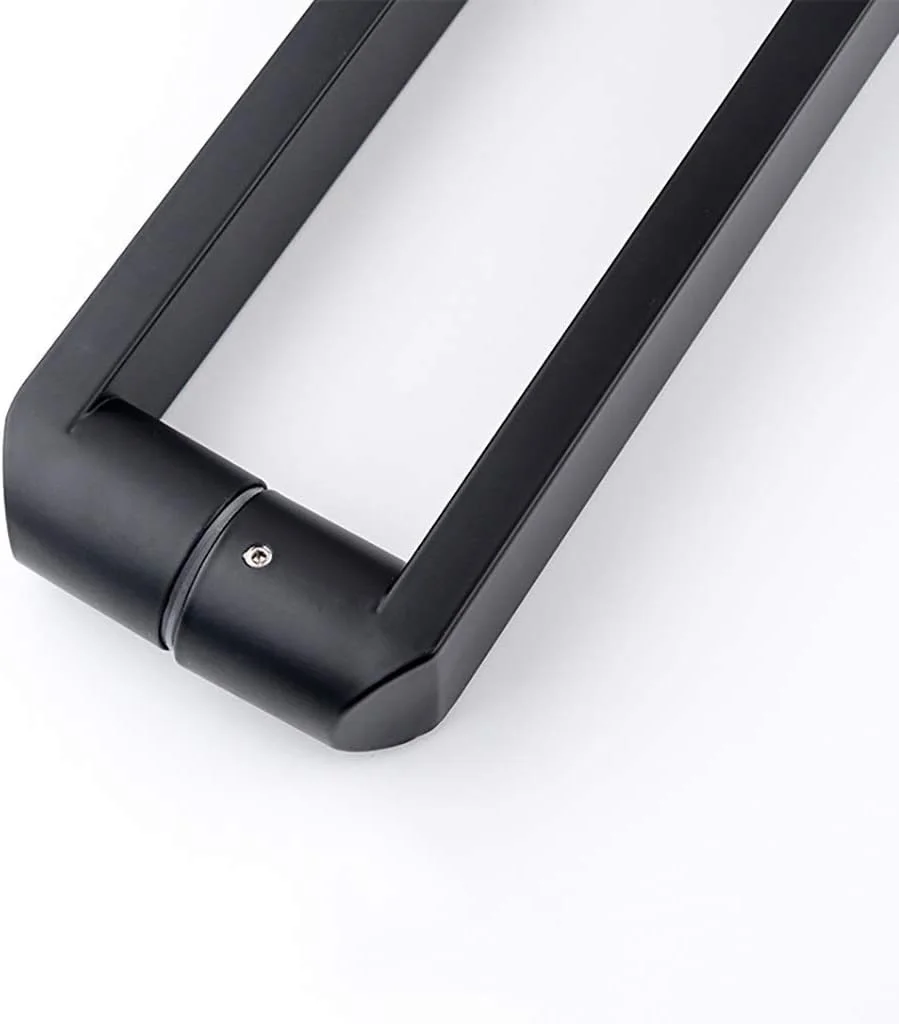 دستگیره درب شیشه ای لوله ای مربع استیل 304، دستگیره فشاری-کششی درب اداری / دستگیره درب حمام - مشکی، 9 سایز، مشکی-طول 480 میلی متر دستگیره درب شیشه ای لوله ای مربع استیل 304، دستگیره فشاری-کششی درب اداری / دستگیره درب حمام - مشکی، 9 سایز، مشکی-طول 480 میلی متر