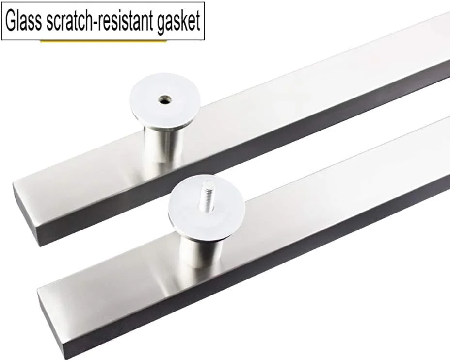 دستگیره درب چوبی و شیشه ای لوله مربعی استیل ضد زنگ برس خورده سنگین کششی-فشاری، 6 سایز، 600×400 میلی متر دستگیره درب چوبی و شیشه ای لوله مربعی استیل ضد زنگ برس خورده سنگین کششی-فشاری، 6 سایز، 600×400 میلی متر