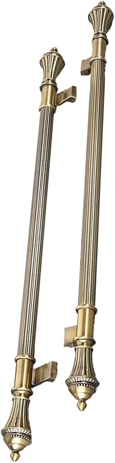 دستگیره میله ای کششی درب چوبی حیاط قدیمی، سخت افزار درب استیل ضد زنگ برس خورده کلاسیک، برای ورودی آشپزخانه شیشه ای کشویی، B-80 سانتی متر / 31.5 اینچ