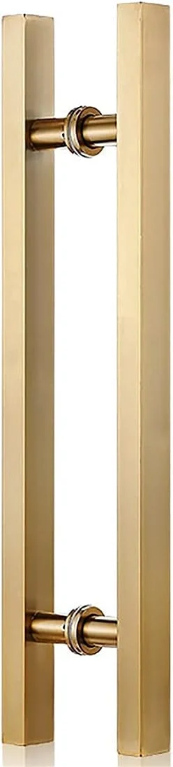 دستگیره درب، دستگیره درب شیشه ای، دستگیره های کششی میله ای T شکل لوله مربعی فولاد ضد زنگ طلایی، دستگیره درب دوش، دستگیره درب کشویی درب چوبی درب انبار، طلایی - 80x50 سانتی متر دستگیره درب، دستگیره درب شیشه ای، دستگیره های کششی میله ای T شکل لوله مربعی فولاد ضد زنگ طلایی، دستگیره درب دوش، دستگیره درب کشویی درب چوبی درب انبار، طلایی - 80x50 سانتی متر