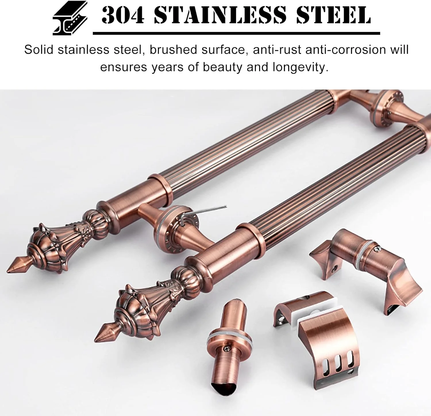 دستگیره درب استیل ضد زنگ کلاسیک عتیقه، دستگیره کشویی H شکل برنزی عتیقه زیبا، دستگیره های دو طرفه داخلی و خارجی درب، مدل 2-120 سانتی متر دستگیره درب استیل ضد زنگ کلاسیک عتیقه، دستگیره کشویی H شکل برنزی عتیقه زیبا، دستگیره های دو طرفه داخلی و خارجی درب، مدل 2-120 سانتی متر