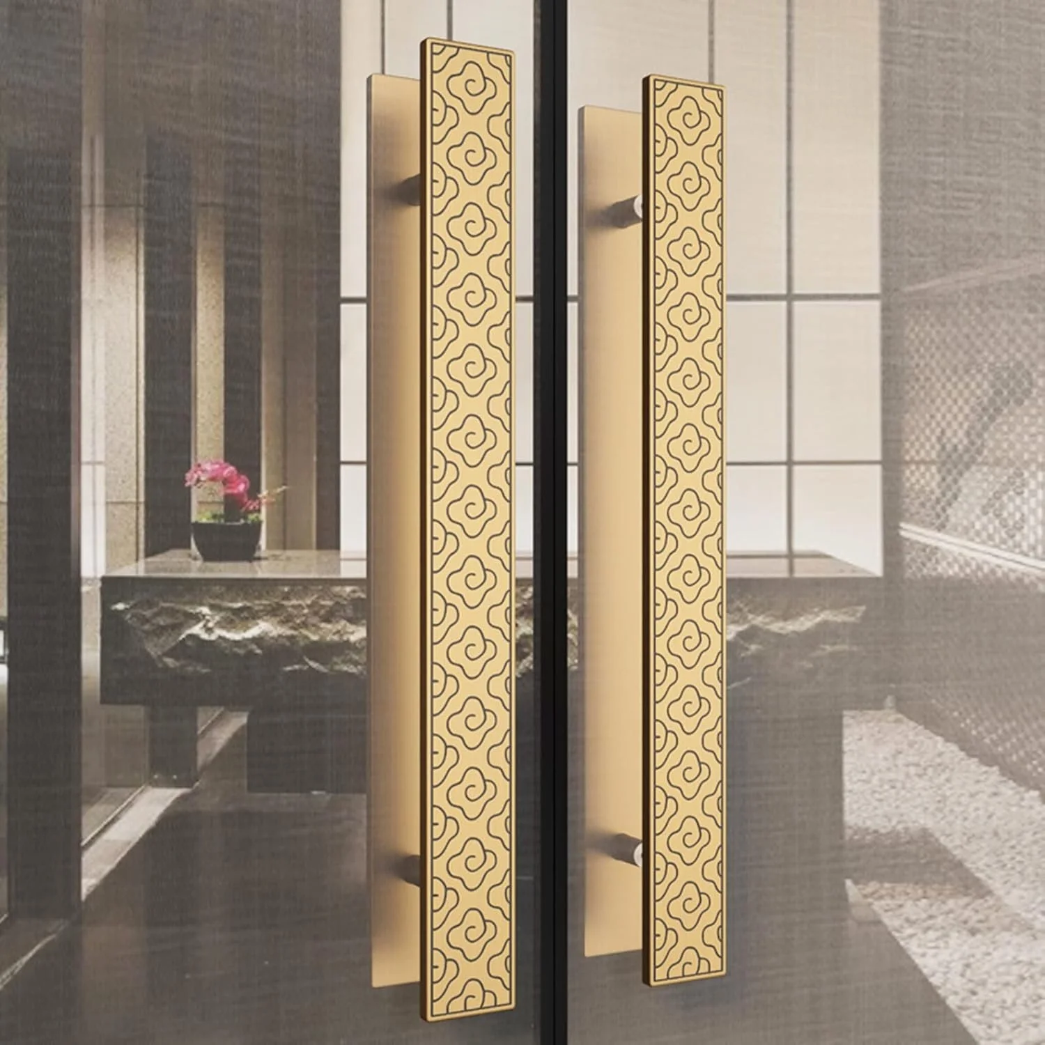 دستگیره کشویی دو طرفه مستطیلی، دستگیره مربعی برای درهای آهنی/فلزی/شیشه ای/چوبی، میله دستگیره به سبک کلاسیک قدیمی، بسیار سازگار، برنجی - 100 سانتی متر (39 اینچ) دستگیره کشویی دو طرفه مستطیلی، دستگیره مربعی برای درهای آهنی/فلزی/شیشه ای/چوبی، میله دستگیره به سبک کلاسیک قدیمی، بسیار سازگار، برنجی - 100 سانتی متر (39 اینچ)