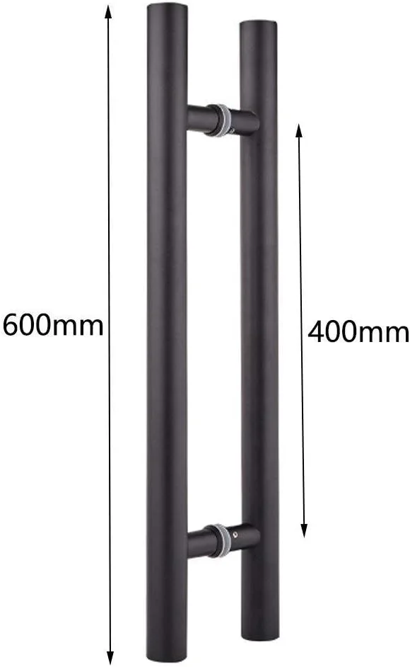 دستگیره درب شیشه ای مشکی استیل لوله ای، دستگیره های درب کشویی تجاری، طول 600/800/1200 میلی متر، مشکی-600 * 400 میلی متر دستگیره درب شیشه ای مشکی استیل لوله ای، دستگیره های درب کشویی تجاری، طول 600/800/1200 میلی متر، مشکی-600 * 400 میلی متر