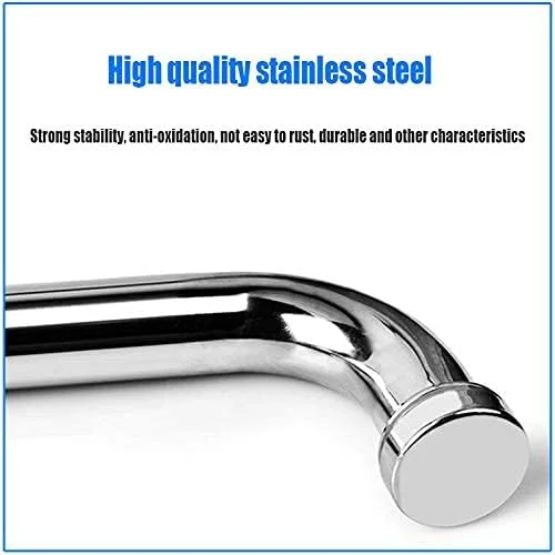 دستگیره درب شیشه ای استیل ضد زنگ L شکل برای اتاق خواب، حمام، اتاق دوش بارانی، مرکز خرید، 2x42x22 سانتی متر دستگیره درب شیشه ای استیل ضد زنگ L شکل برای اتاق خواب، حمام، اتاق دوش بارانی، مرکز خرید، 2x42x22 سانتی متر