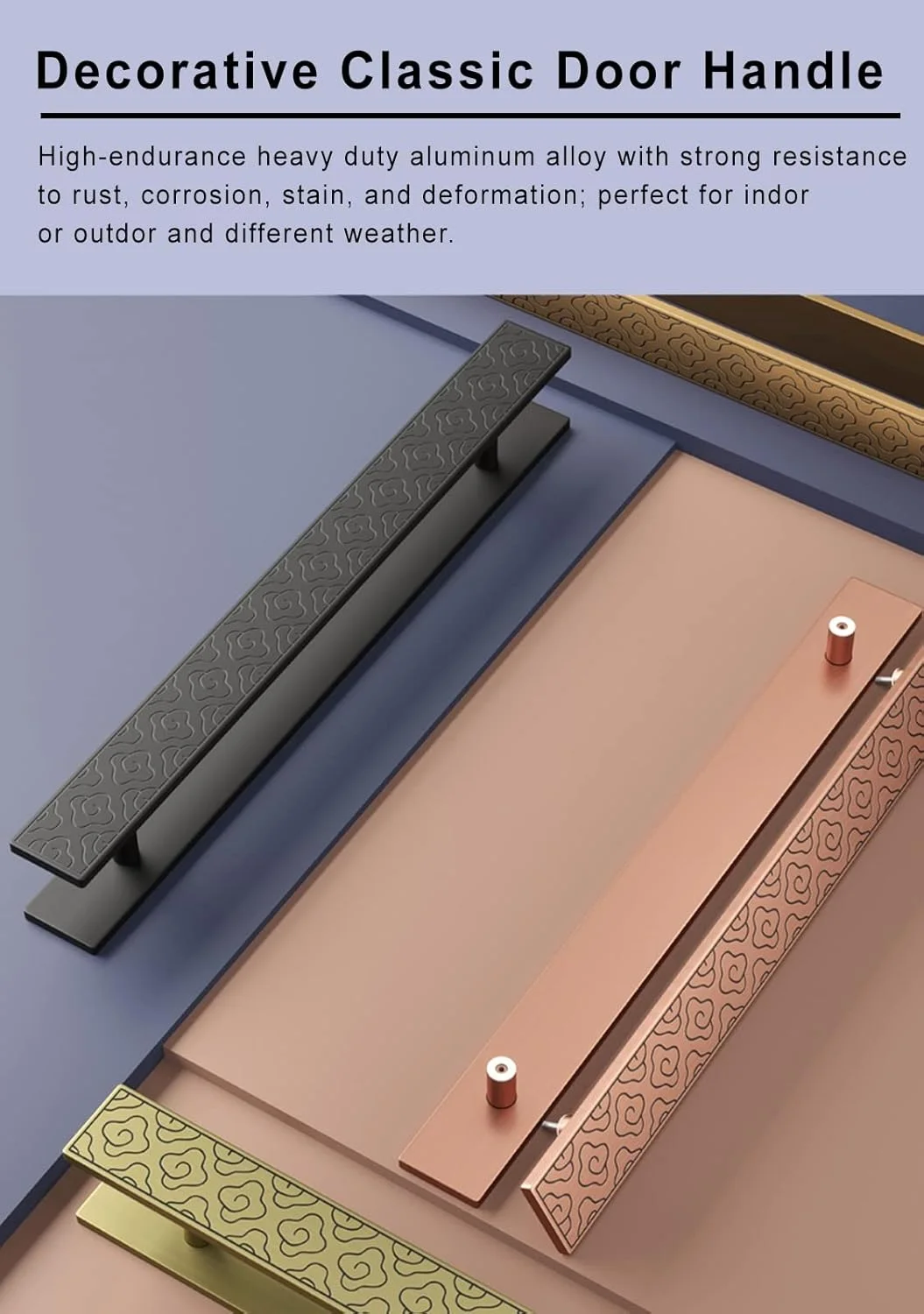 دستگیره کشویی دو طرفه مستطیلی، دستگیره مربعی برای درهای آهنی/فلزی/شیشه ای/چوبی، میله دستگیره به سبک کلاسیک قدیمی، بسیار سازگار، برنجی - 100 سانتی متر (39 اینچ) دستگیره کشویی دو طرفه مستطیلی، دستگیره مربعی برای درهای آهنی/فلزی/شیشه ای/چوبی، میله دستگیره به سبک کلاسیک قدیمی، بسیار سازگار، برنجی - 100 سانتی متر (39 اینچ)