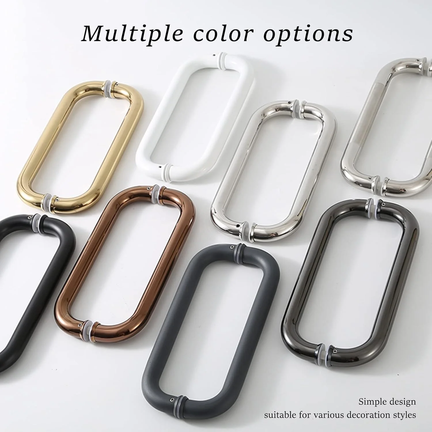 دستگیره در فشاری دو طرفه، دستگیره های کششی دروازه به سبک گرد برای مسکونی، دستگیره کششی شیشه ای برس خورده با پیچ های نصب، برای مغازه ها/انبار، مشکی-63 سانتی متر (24 3/4 اینچ)*60 سانتی متر دستگیره در فشاری دو طرفه، دستگیره های کششی دروازه به سبک گرد برای مسکونی، دستگیره کششی شیشه ای برس خورده با پیچ های نصب، برای مغازه ها/انبار، مشکی-63 سانتی متر (24 3/4 اینچ)*60 سانتی متر