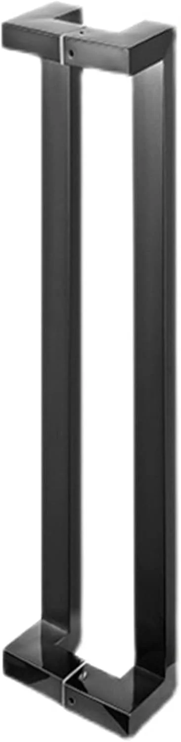 دستگیره درب انبار مدرن، دستگیره درب دوش استیل ضد زنگ، دستگیره درب شیشه ای کشویی بزرگ - طول 60/80/120/150 سانتی متر، دستگیره فشاری کششی دو طرفه، مشکی - 60 سانتی متر / 23.6 اینچ