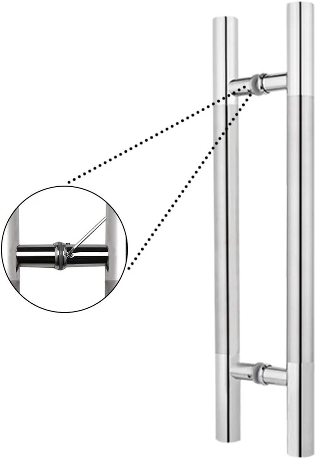 دستگیره درب کشویی انبار، دستگیره درب شیشه ای/لوله ای، استیل ضد زنگ، دستگیره درب کشویی تجاری، 5 سایز، 800 * 500 میلی متر