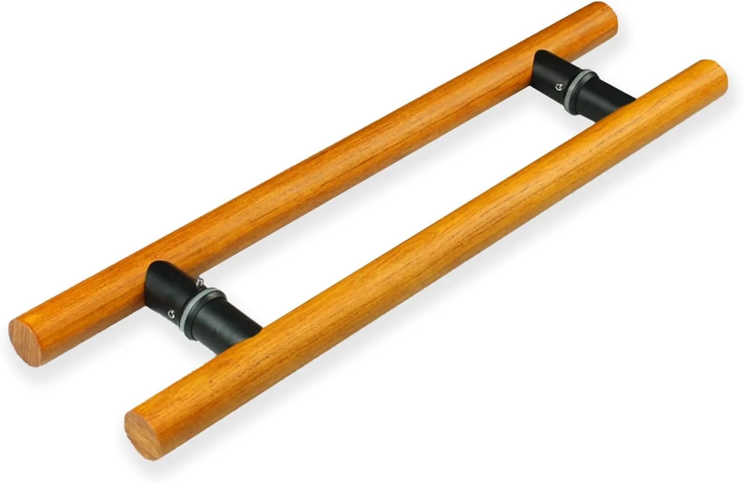 دستگیره در کشویی انبار، طرح گرد، دستگیره چوبی درب کشویی با پیچ های نصب، دستگیره درب ورودی برای درب شیشه ای انبار، زرد - 150cm (59 اینچ)*110cm