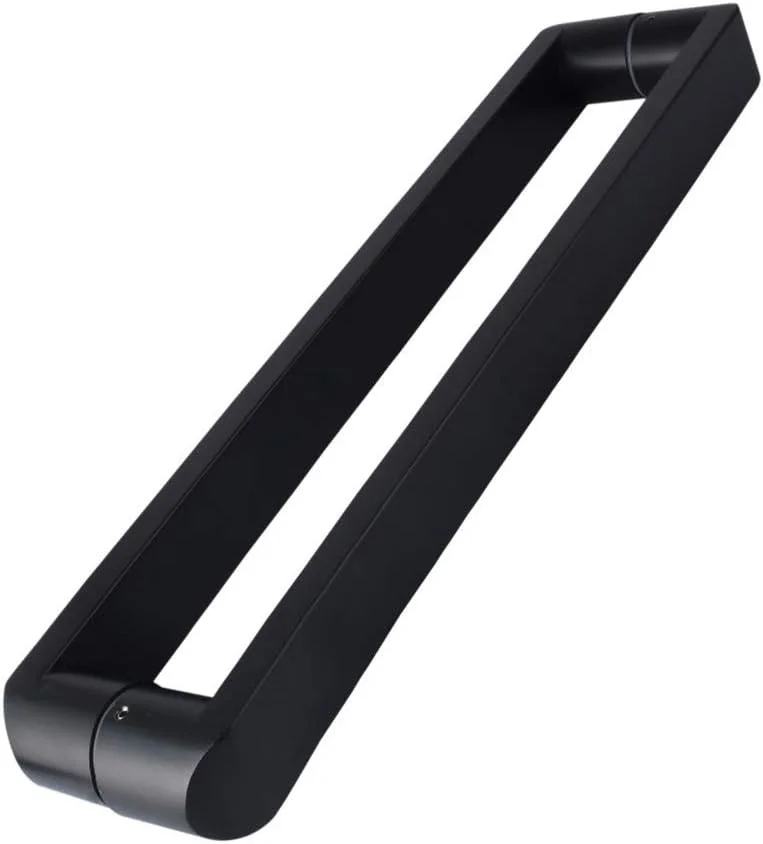 دستگیره درب کشویی انبار، دستگیره درب شیشه ای، رنگ مشکی استیل ضد زنگ 304، دستگیره فشاری-کششی تک درب / دستگیره درب حمام، 10 طول، طول 640 میلی متر