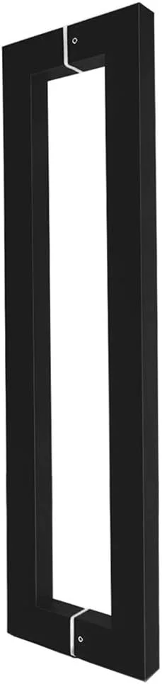 دستگیره درب کشویی انبار، دستگیره درب مشکی استیل ضد زنگ سنگین، لوله مربعی تجاری، دستگیره فشاری-کششی درب/دستگیره درب شیشه ای/دستگیره کششی درب انبار - 6 طول، طول 1200 میلی متر / 47.2 اینچ