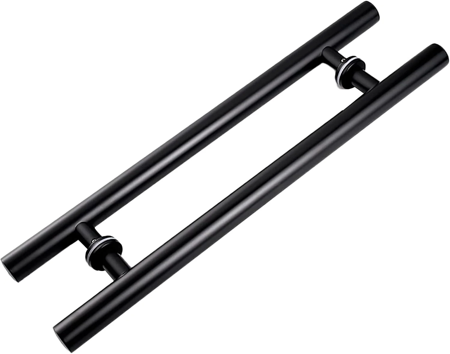 دستگیره درب ورودی مدرن هتل، دستگیره درب کشویی انبار با واشر لاستیکی، دستگیره کششی دروازه به طول 50 سانتی متر برای درب های شیشه ای و چوبی ورودی دوش، طول 50 سانتی متر | فاصله مرکز تا مرکز 30 سانتی متر